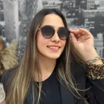 Vogue Kadın Kemik Degrade Camlı Gözlük Siyah